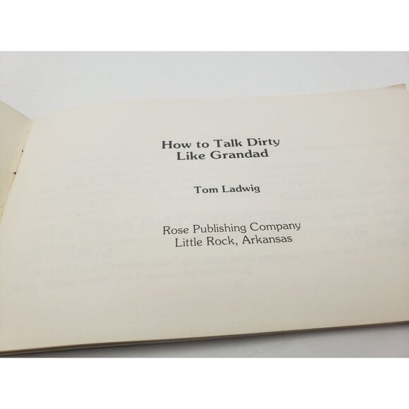 How To Talk Dirty Like Grandad Tom Ladwig 1975 Book Vintage - Picture 2 of 11